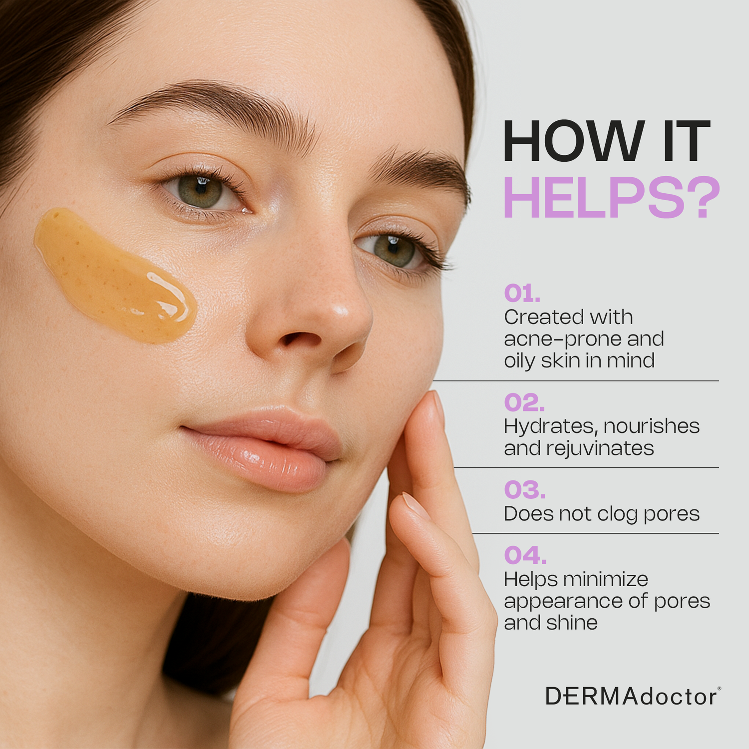 Picture Porefect Oil Free Facial Moisturizer, Pore Minimizer for Acne or Oily Skin, Daily Face Lotion for Men & Women with Zinc & Copper Peptides