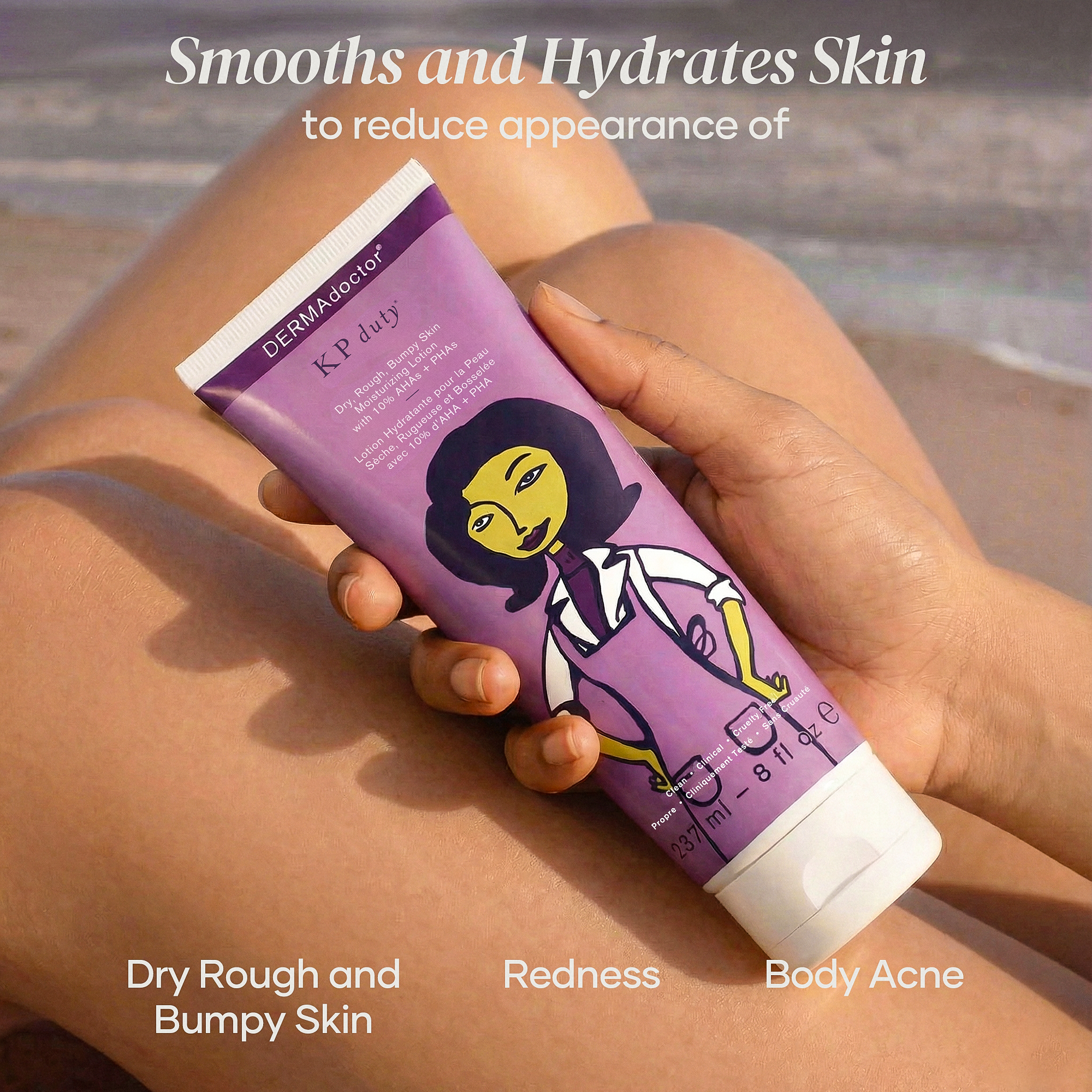 KP Duty Moisturizing Body Lotion Keratosis Pilaris, Dry, Rough, and Bumpy Skin, with 10% AHAs + PHAs