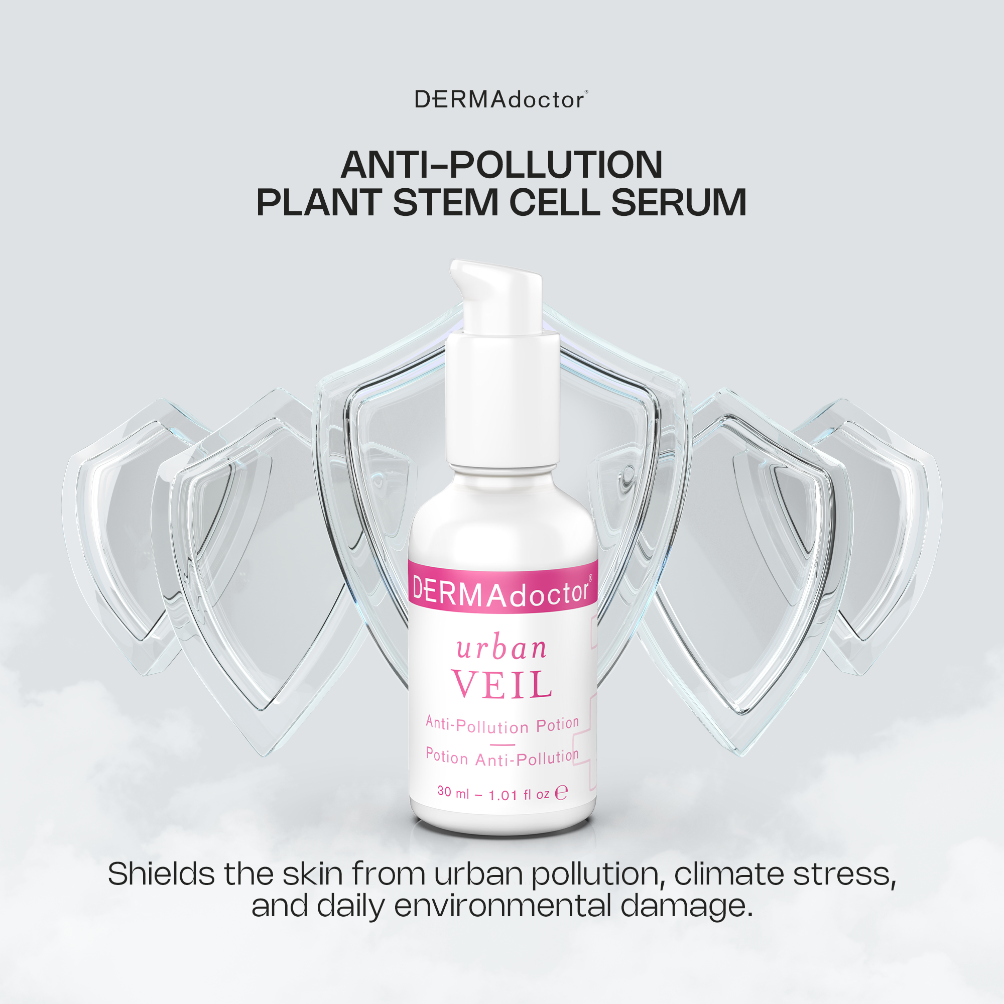 Urban Veil Antioxidant Pollution Prevention Vitamin C Face Serum, Face Serum for Anti Aging, Hydrating & Skin Barrier Repair