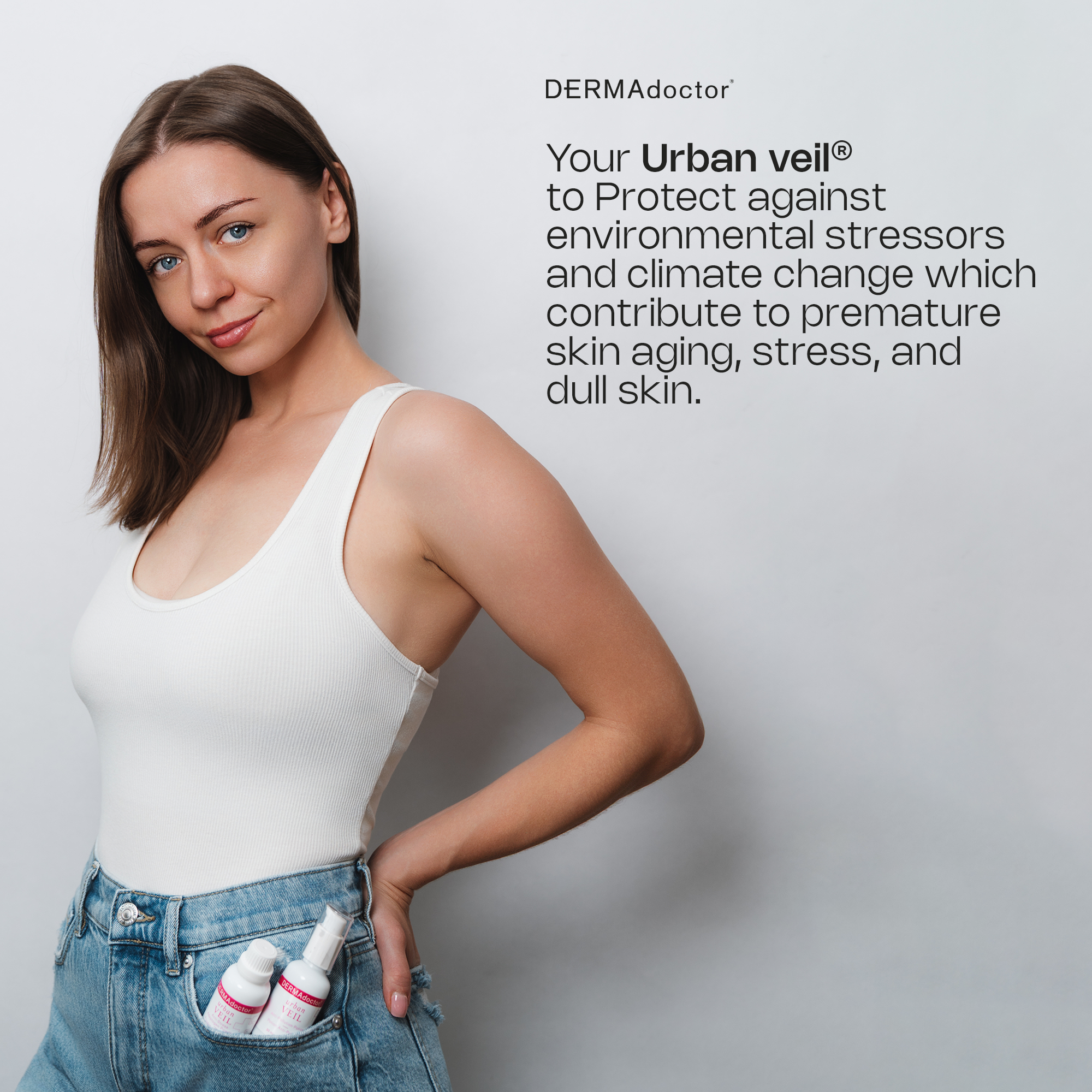 Urban Veil Antioxidant Pollution Prevention Vitamin C Face Serum, Face Serum for Anti Aging, Hydrating & Skin Barrier Repair