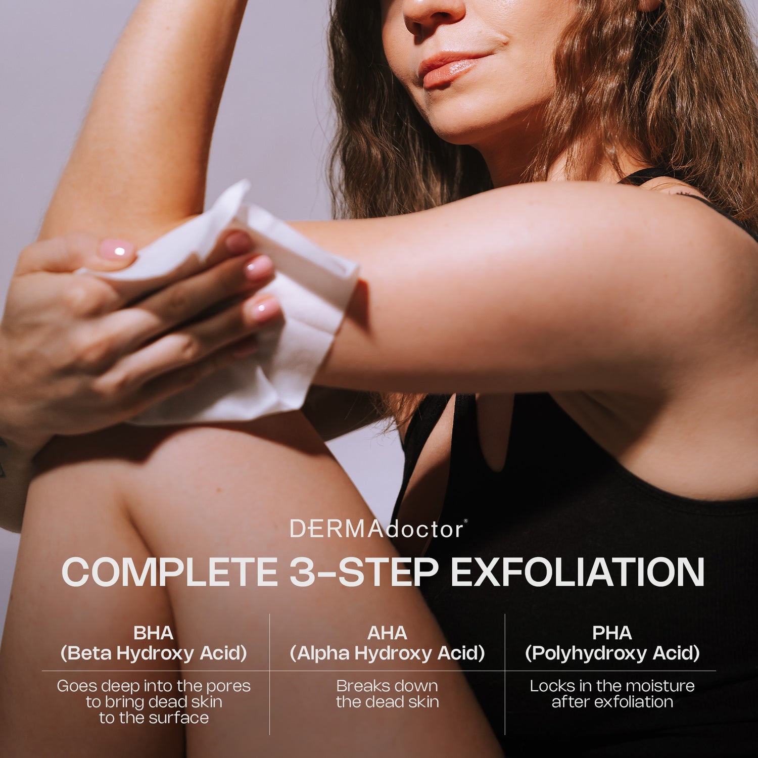 KP Duty Body Peel Pads For Bumpy Skin + Ingrown Hair with AHA + BHA + PHA