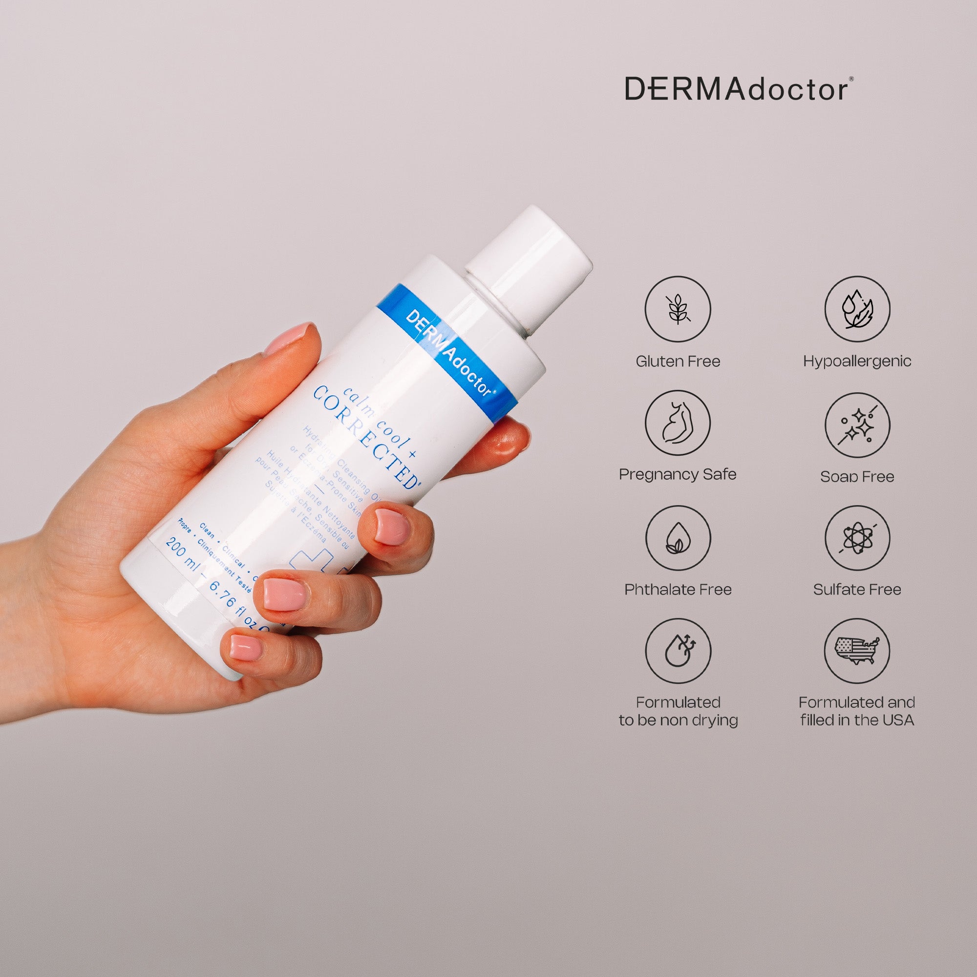 Calm Cool + Corrected Hydrating Cleansing Oil, Moisturizer and Makeup Remover for Dry, Sensitive or Eczema-Prone Skin