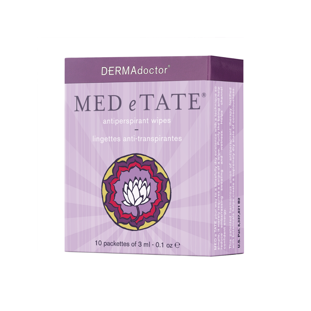 MED e TATE Antiperspirant Wipes, Dermatologist Formulated Hyperhidrosis Treatment for Body, Hands & Feet Anti Sweat Wipes