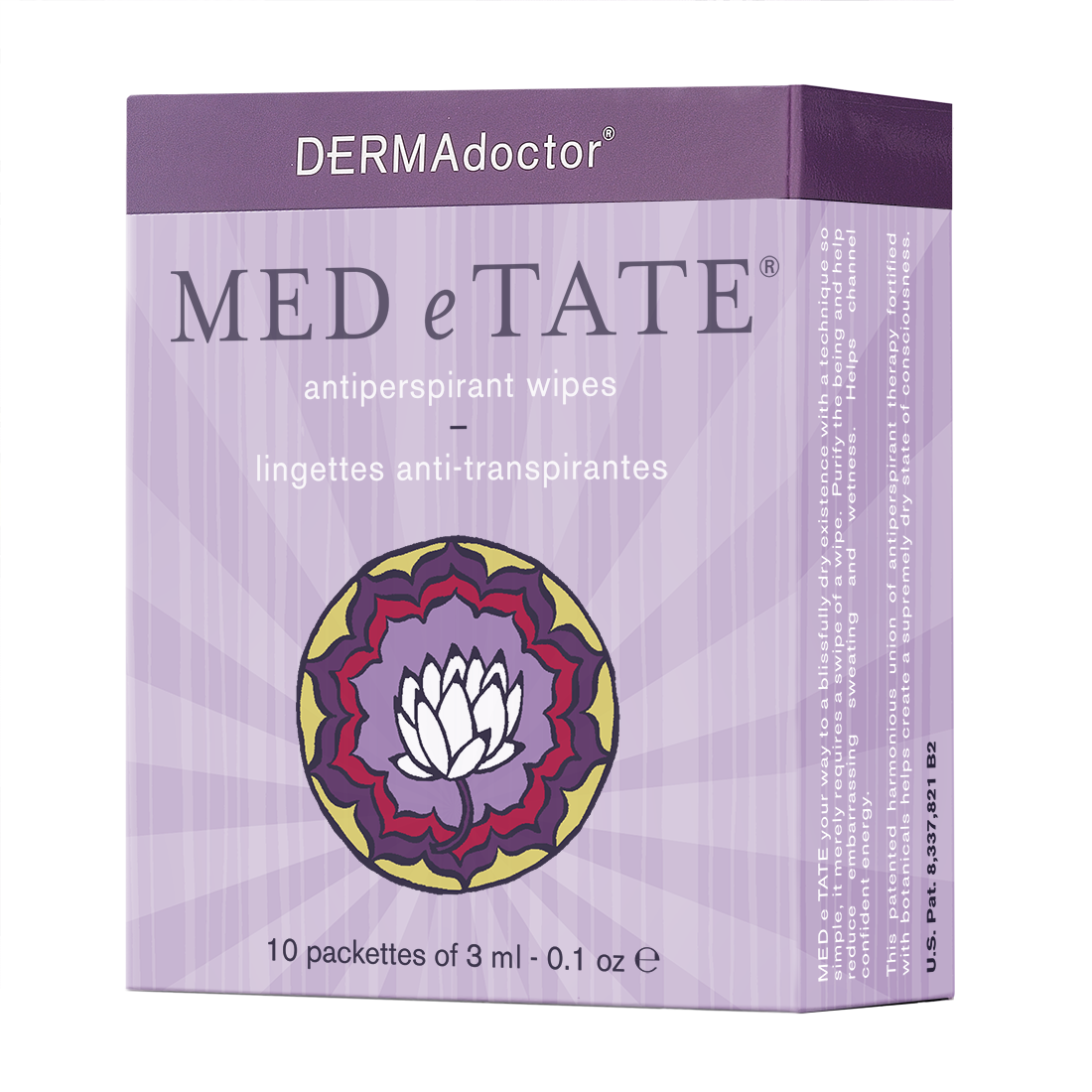 MED e TATE Antiperspirant Wipes, Dermatologist Formulated Hyperhidrosis Treatment for Body, Hands & Feet Anti Sweat Wipes