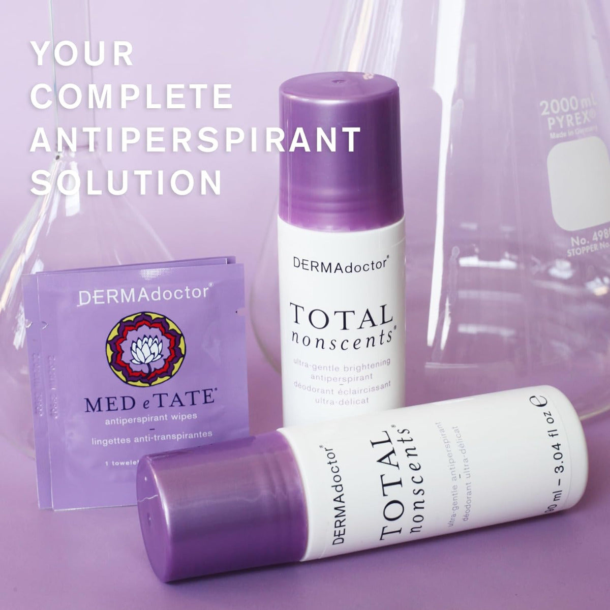MED e TATE Antiperspirant Wipes, Dermatologist Formulated Hyperhidrosis Treatment for Body, Hands & Feet Anti Sweat Wipes