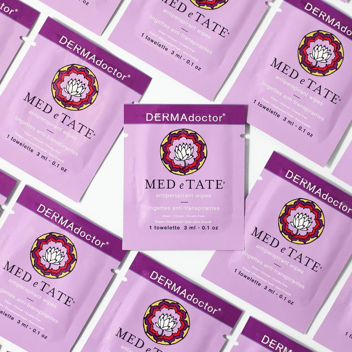 MED e TATE Antiperspirant Wipes, Dermatologist Formulated Hyperhidrosis Treatment for Body, Hands & Feet Anti Sweat Wipes