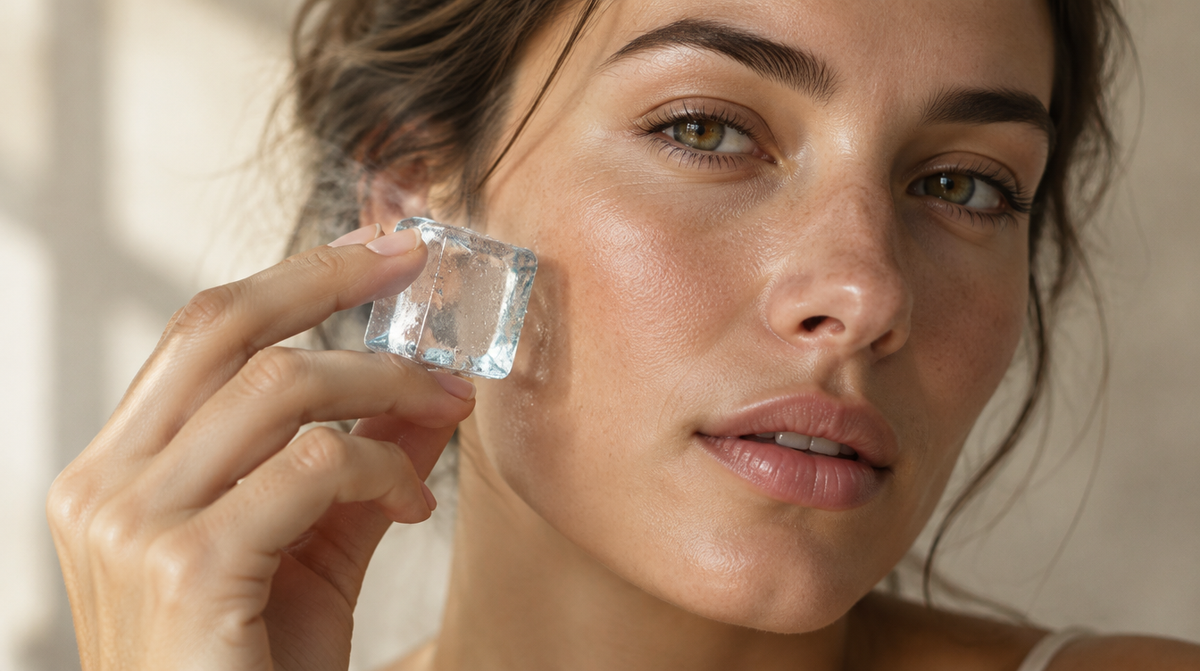 Ice for pimples