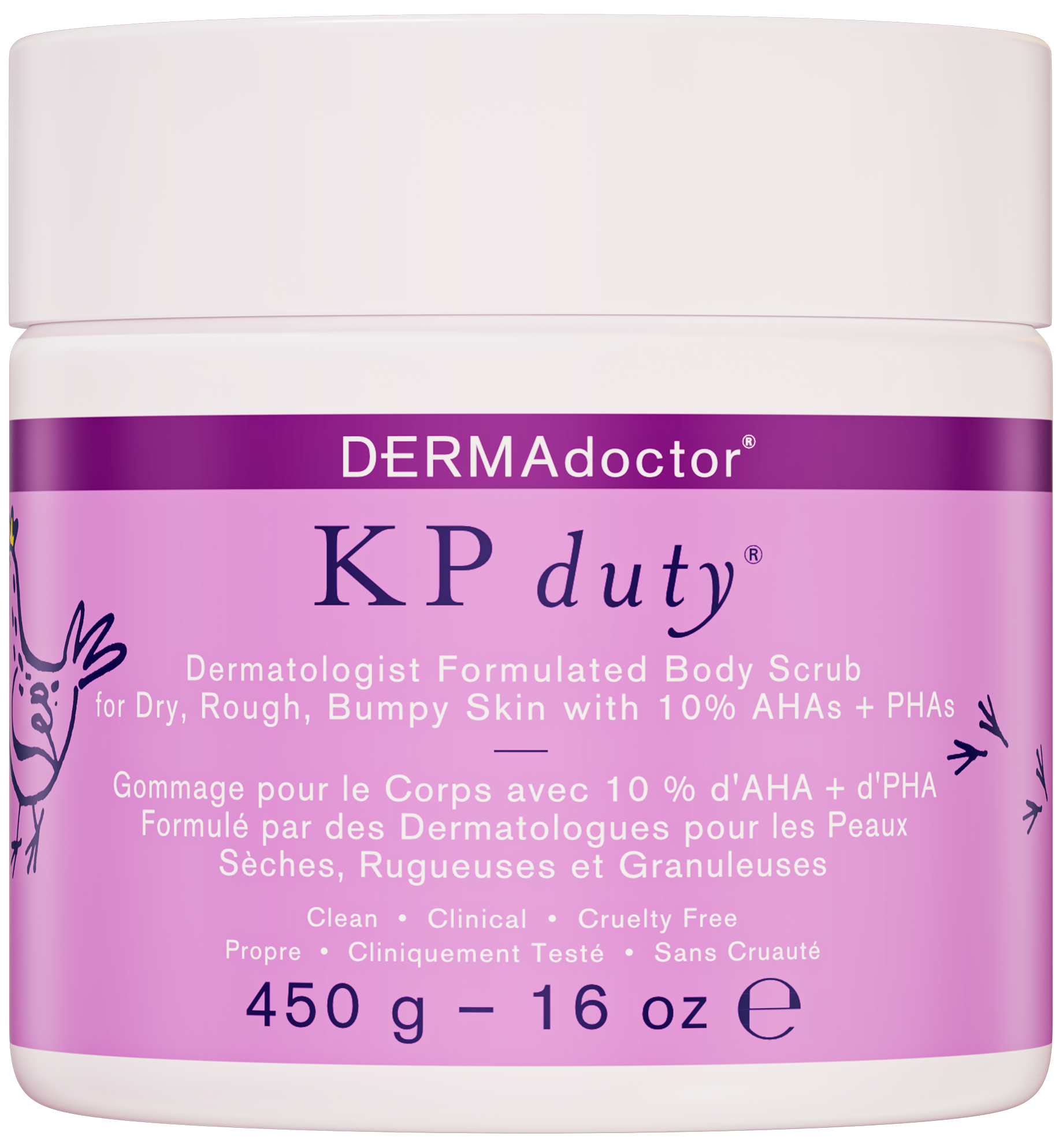 KP Duty Bump Eraser Body Scrub Dermatologist Formulated Exfoliant for Keratosis Pilaris and Dry, Rough, Bumpy Skin with 10% AHAs + PHAs