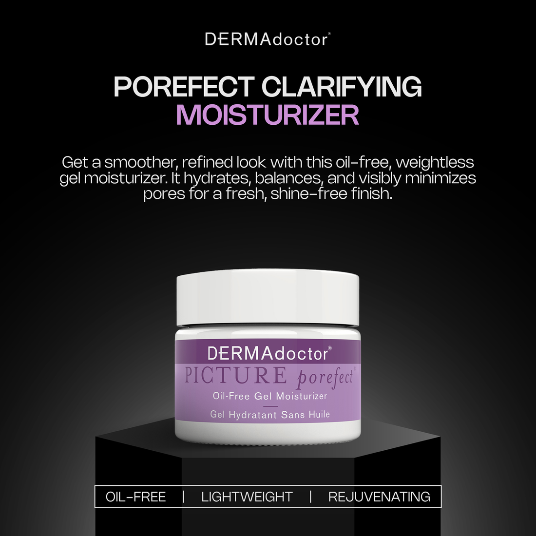 Picture Porefect Oil Free Facial Moisturizer, Pore Minimizer for Acne or Oily Skin, Daily Face Lotion for Men &amp; Women with Zinc &amp; Copper Peptides