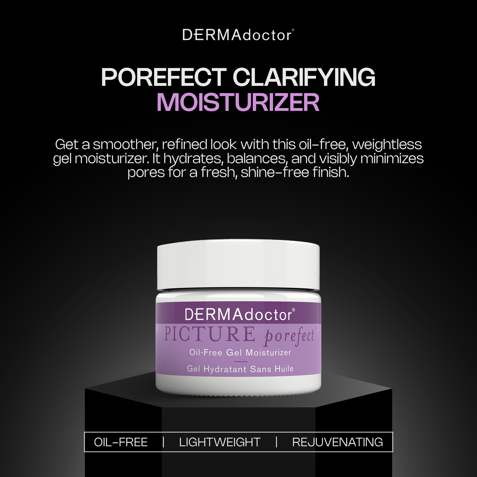 Picture Porefect Oil Free Facial Moisturizer, Pore Minimizer for Acne or Oily Skin, Daily Face Lotion for Men &amp; Women with Zinc &amp; Copper Peptides