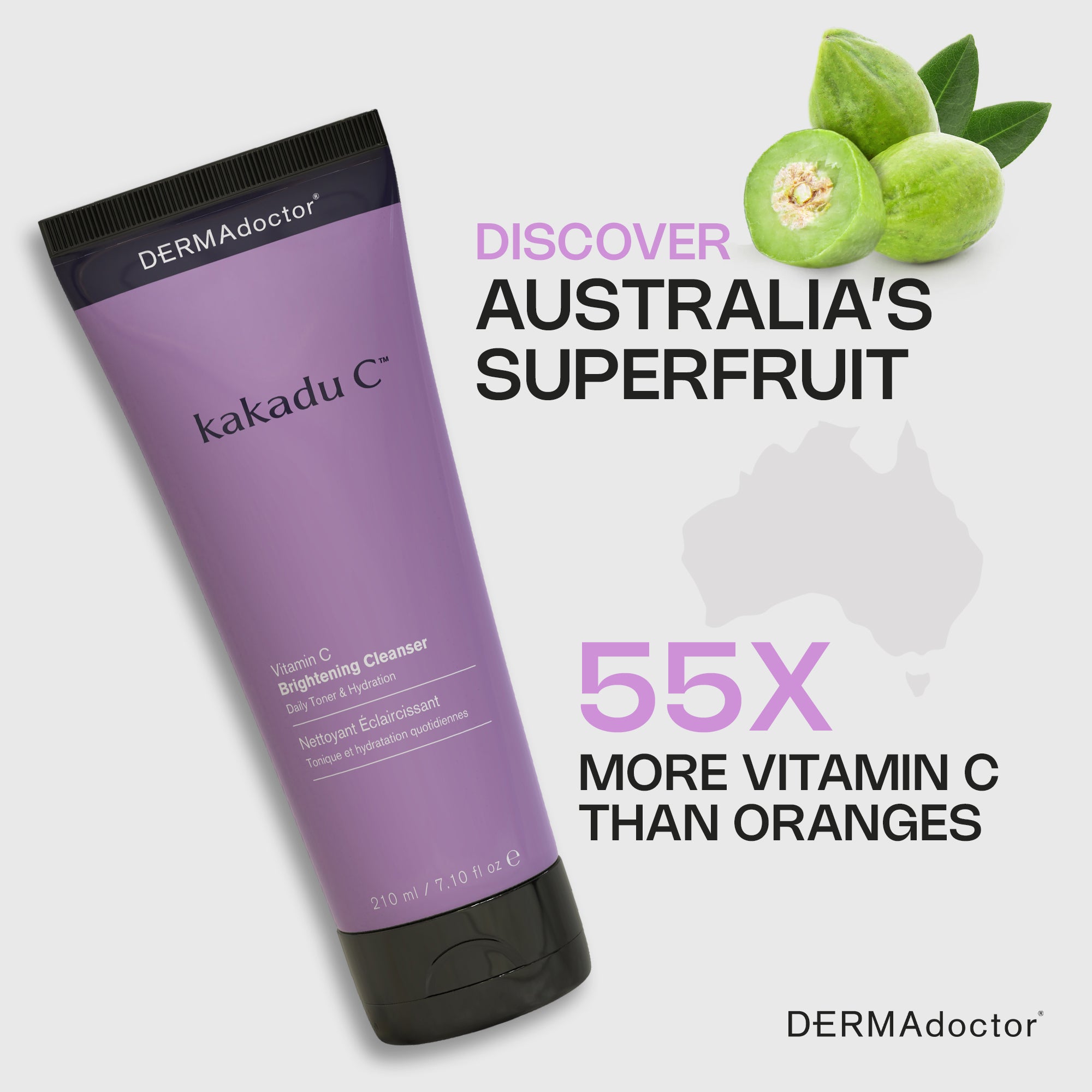 Kakadu C Brightening Daily Cleanser, Toner &amp; Make-up Remover - Travel Size