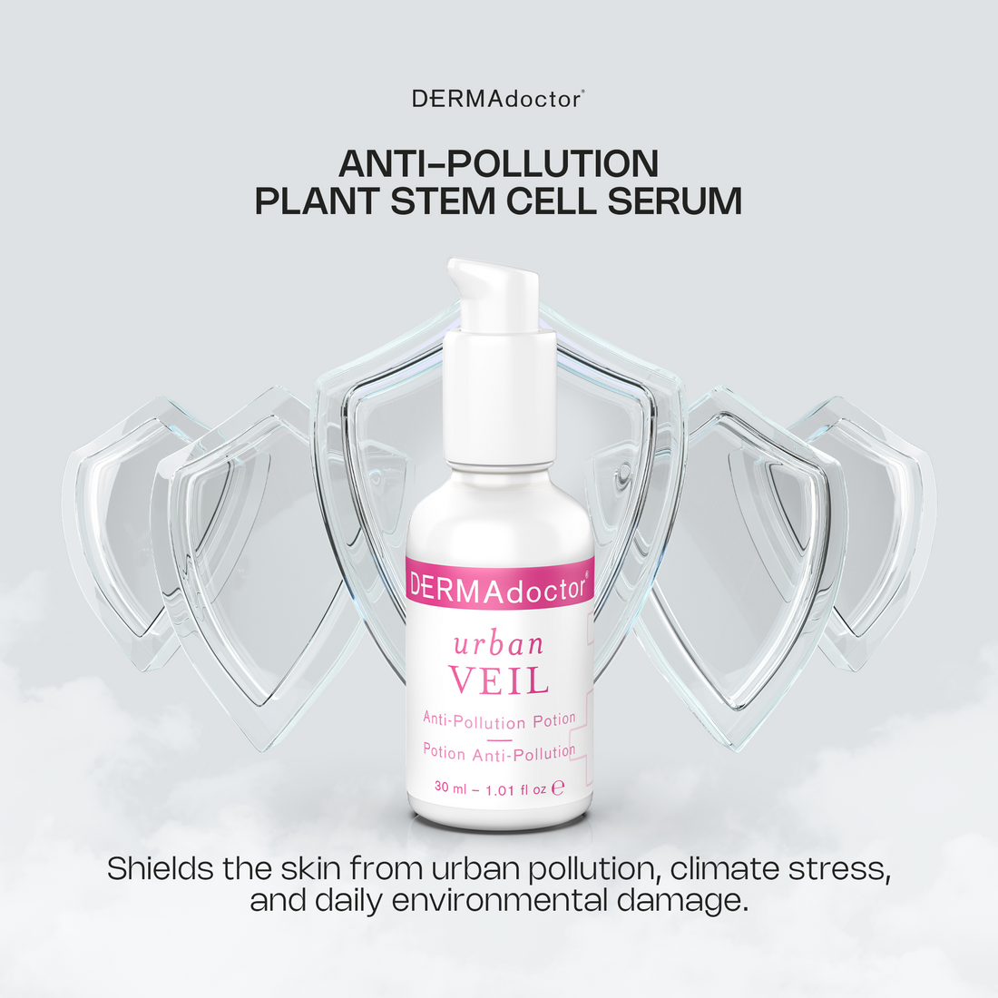 Urban Veil Antioxidant Pollution Prevention Vitamin C Face Serum, Face Serum for Anti Aging, Hydrating &amp; Skin Barrier Repair
