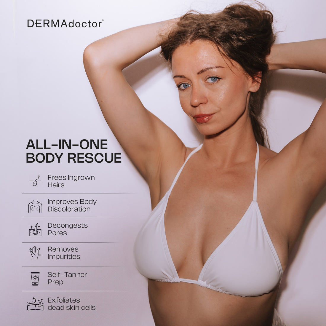 KP Duty Body Peel Pads For Bumpy Skin + Ingrown Hair with AHA + BHA + PHA
