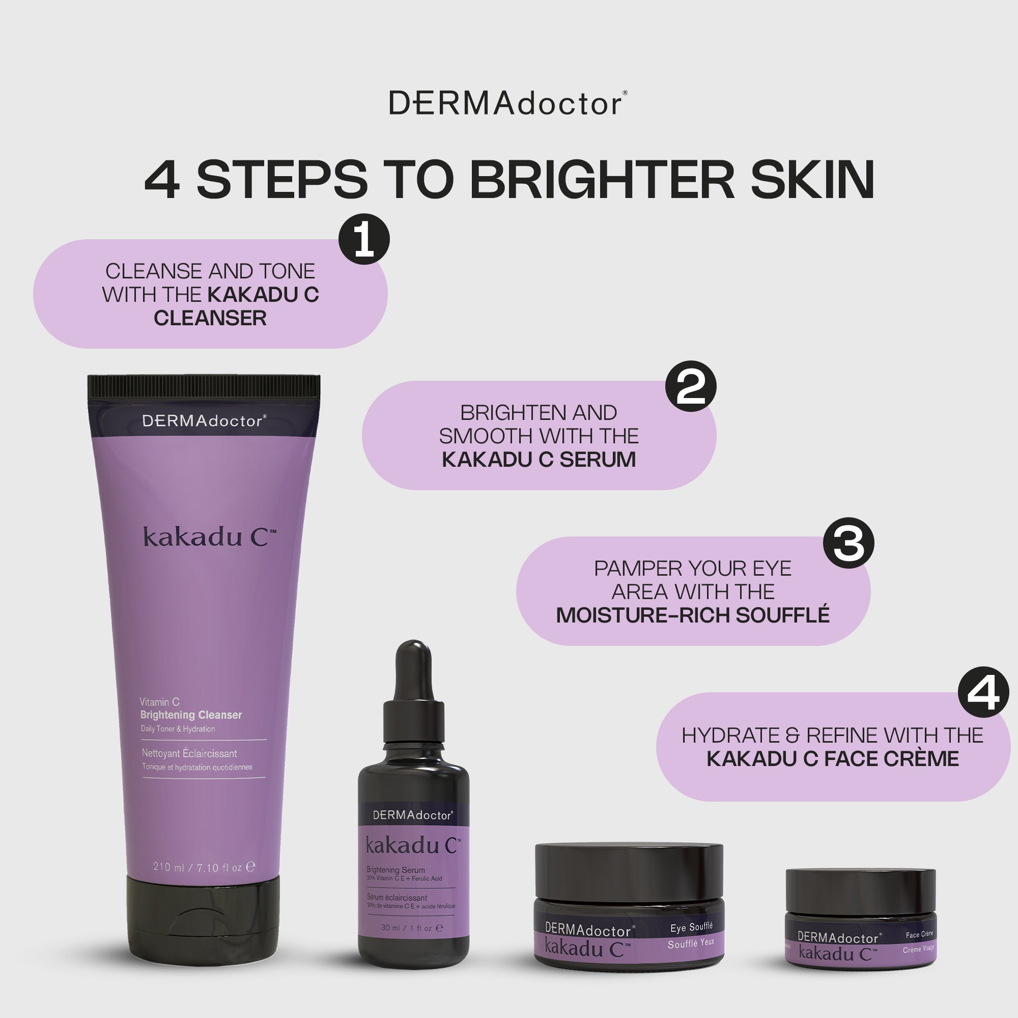 Kakadu C Brightening Daily Cleanser, Toner &amp; Make-up Remover - Travel Size