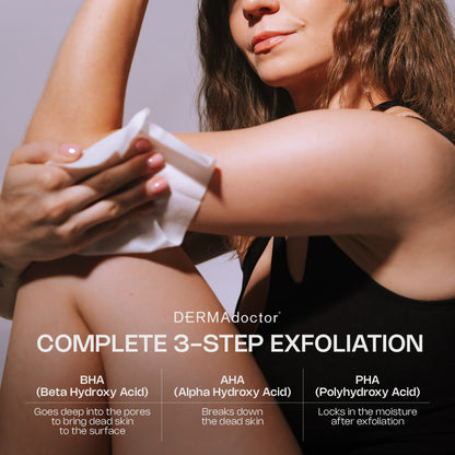 KP Duty Body Peel Pads For Bumpy Skin + Ingrown Hair with AHA + BHA + PHA