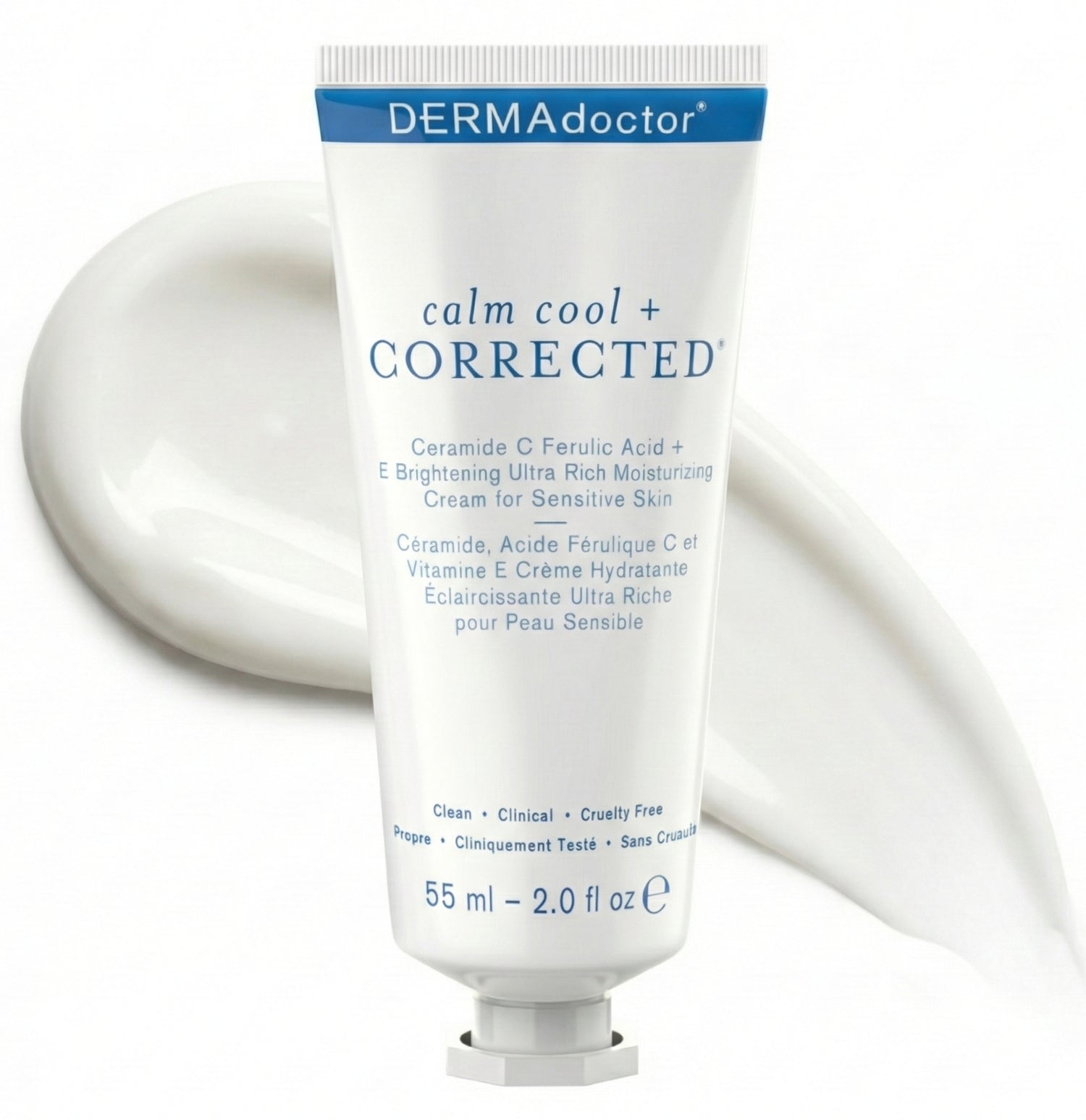 Calm Cool + Corrected Ceramide C Ferulic Acid + E Brightening Ultra Rich Moisturizing  for Sensitive Skin