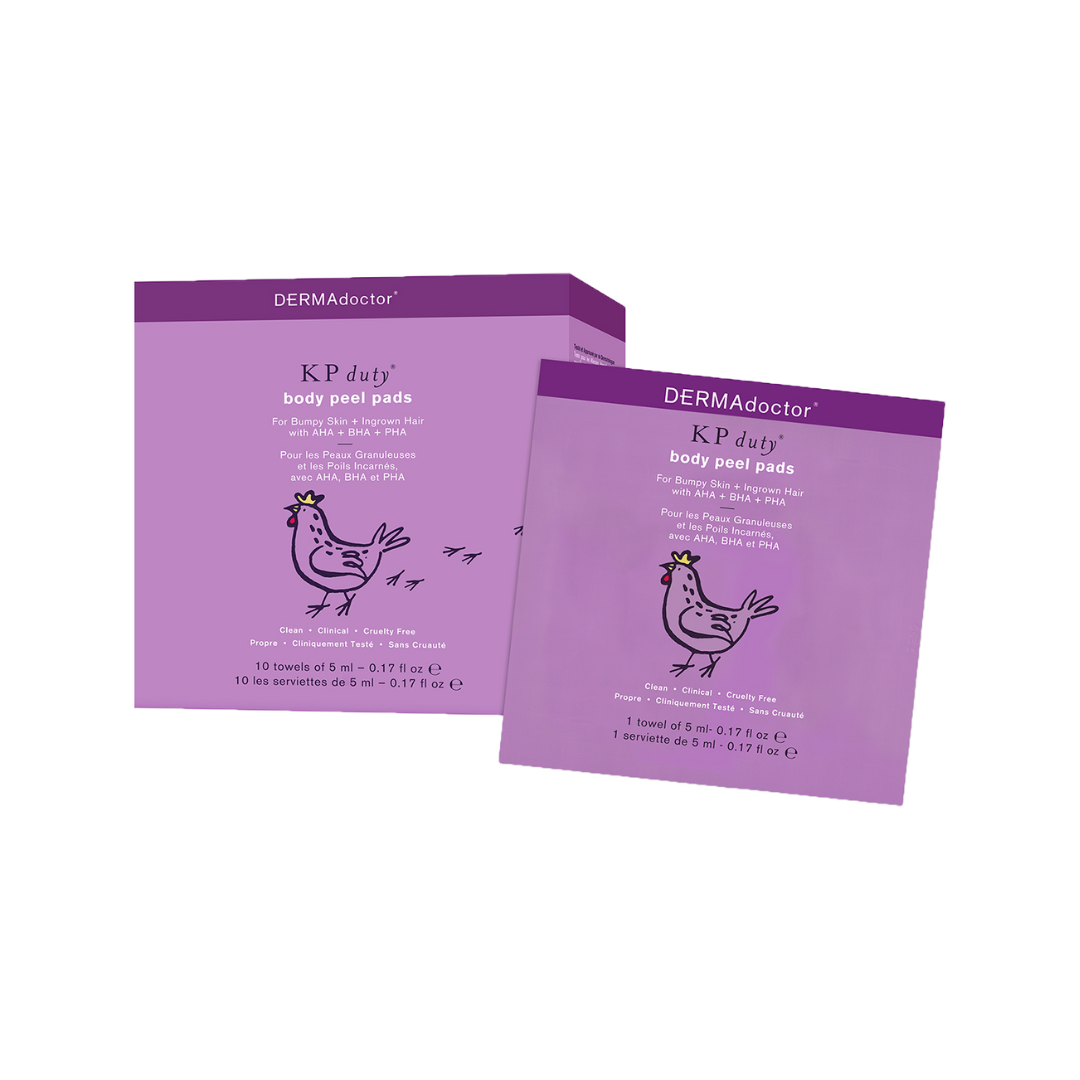 KP Duty Body Peel Pads For Bumpy Skin + Ingrown Hair with AHA + BHA + PHA