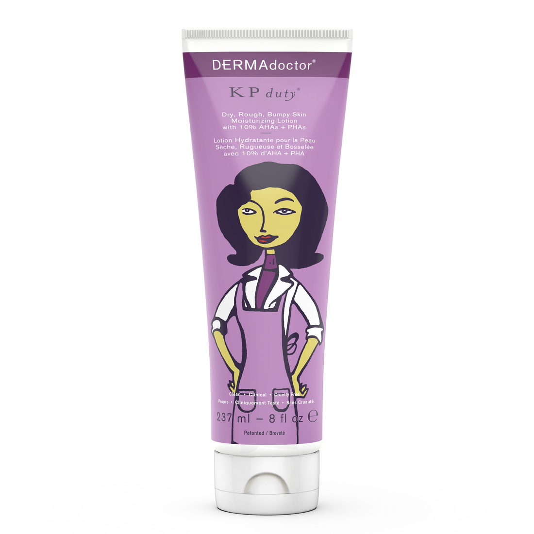 KP Moisturizing Lotion The Original Dermatologist Formulated Body Cream for Keratosis Pilaris,Treats Dry, Rough, and Bumpy Skin - Strawberry Legs Treatment - 10% AHAs + PHAs