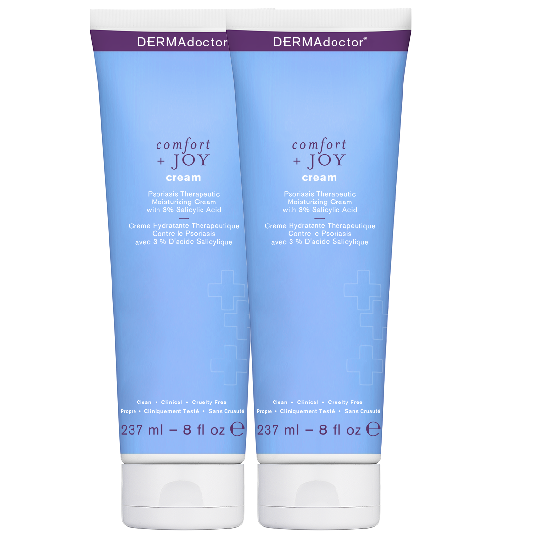 Comfort + Joy Psoriasis Therapeutic Moisturizing Cream with 3% Salicylic Acid, Dual Pack