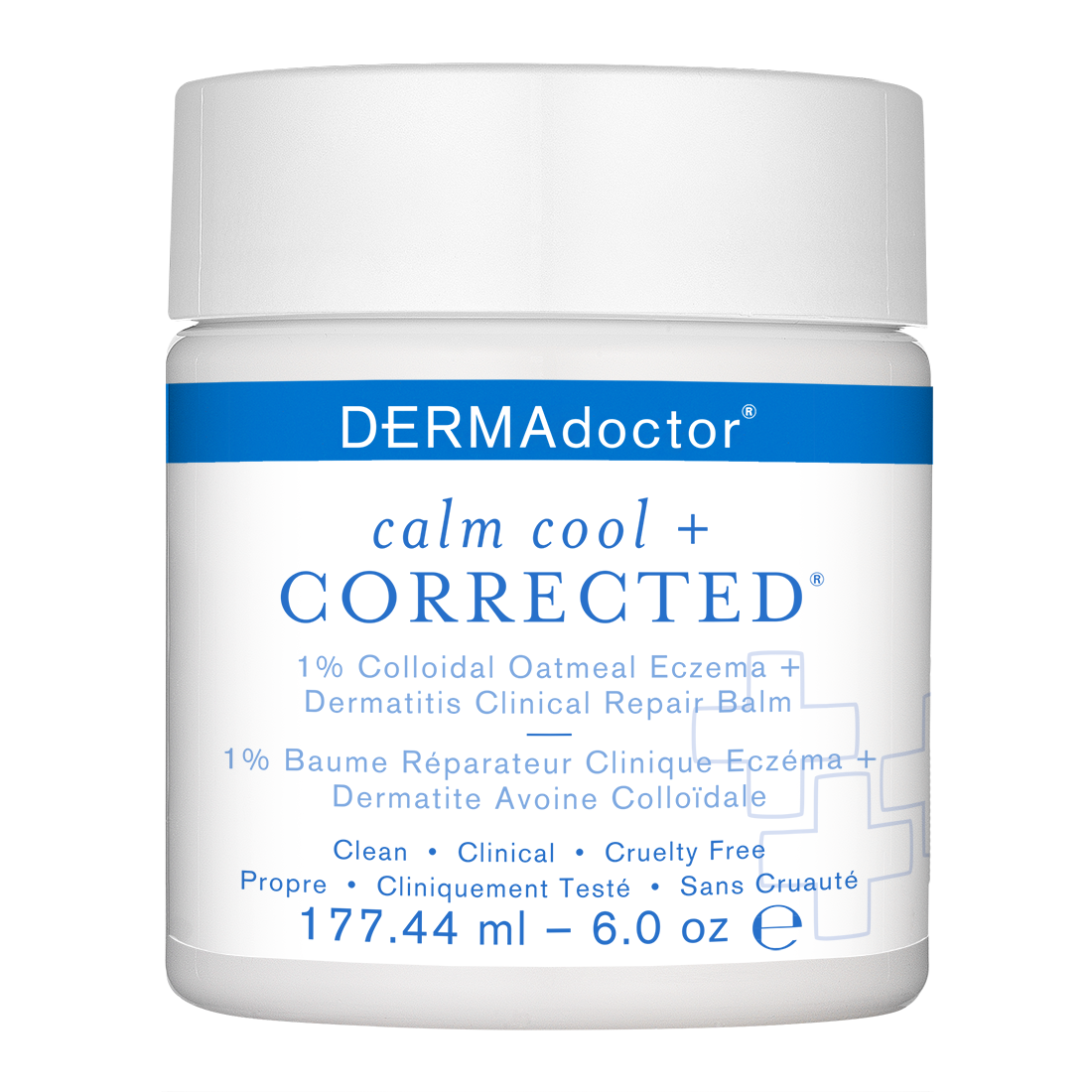 Calm Cool &amp; Corrected Hydra Repair Cream 1% Colloidal Oatmeal, Clinical Repair Balm For Face &amp; Body