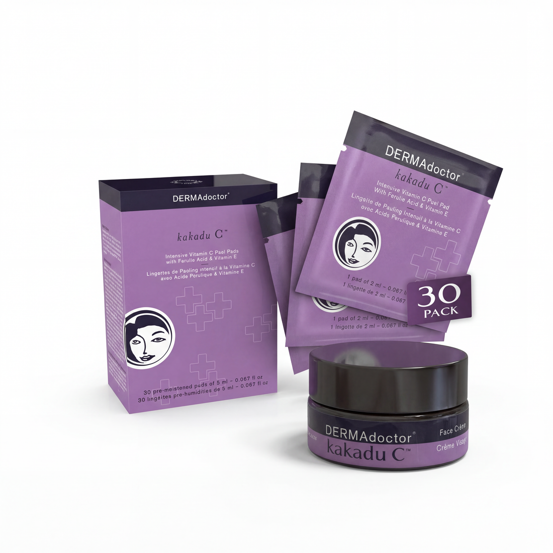 Kakadu C Face Crème &amp; Peel Pad Duo