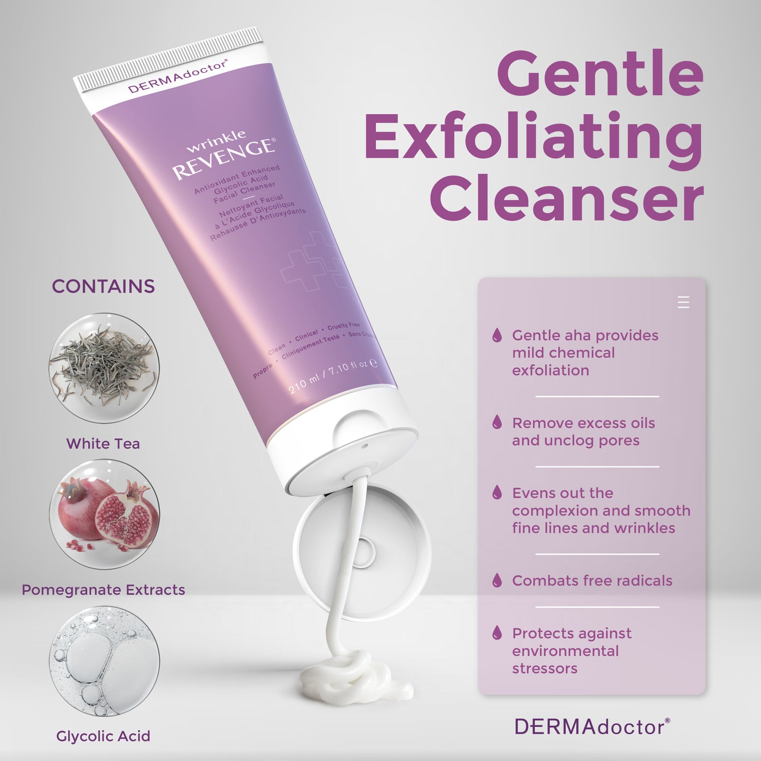 Wrinkle Revenge Antioxidant Enhanced Glycolic Acid Facial Cleanser