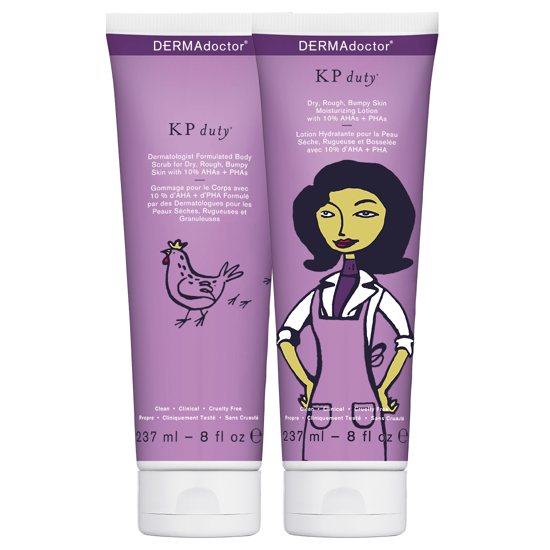 KP Duty Kit for Keratosis Pilaris + Dry, Rough Bumpy Skin with 10% AHAs + PHAs