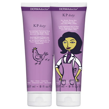 KP Duty Kit for Keratosis Pilaris + Dry, Rough Bumpy Skin with 10% AHAs + PHAs