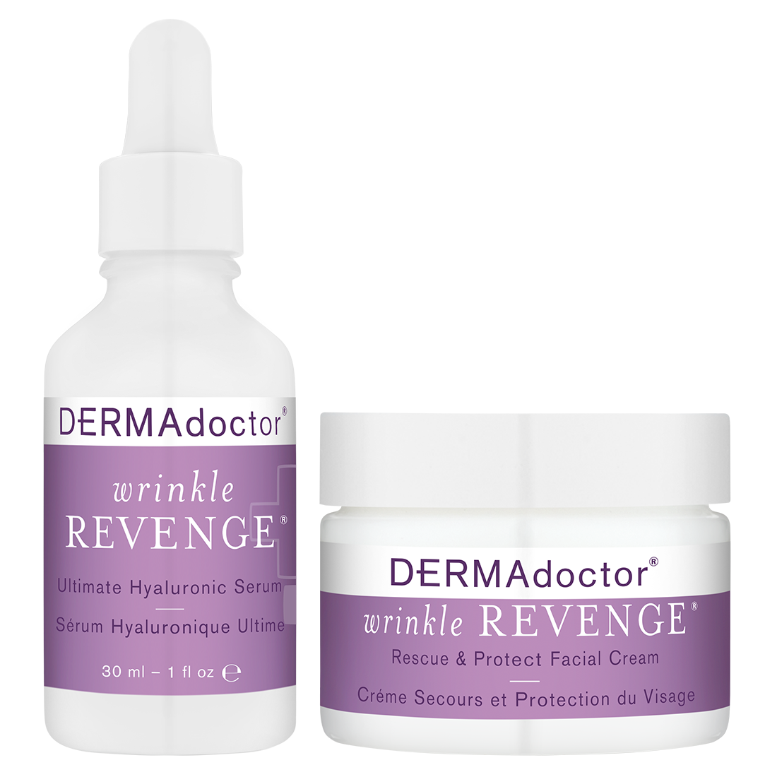 Wrinkle Revenge Serum &amp; Facial Cream Duo -  Hydrating &amp; Revitalizing