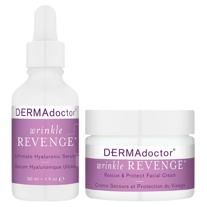 Wrinkle Revenge Serum &amp; Facial Cream Duo -  Hydrating &amp; Revitalizing